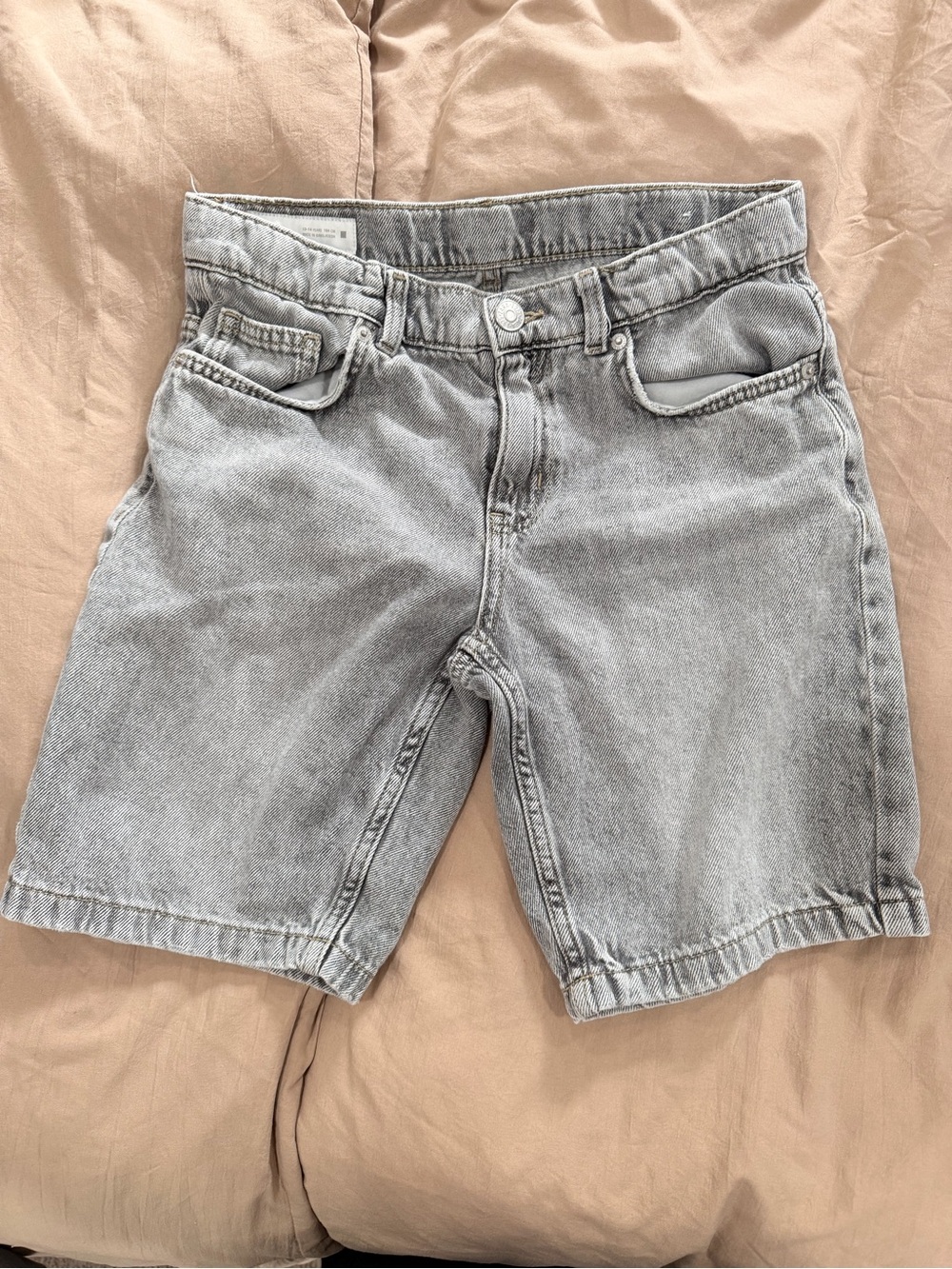 Zara Light Gray Boys Denim Shorts